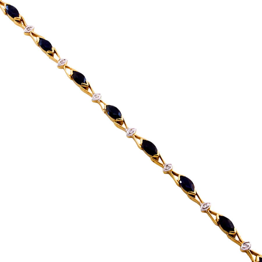 9ct gold Sapphire/Diamond Bracelet